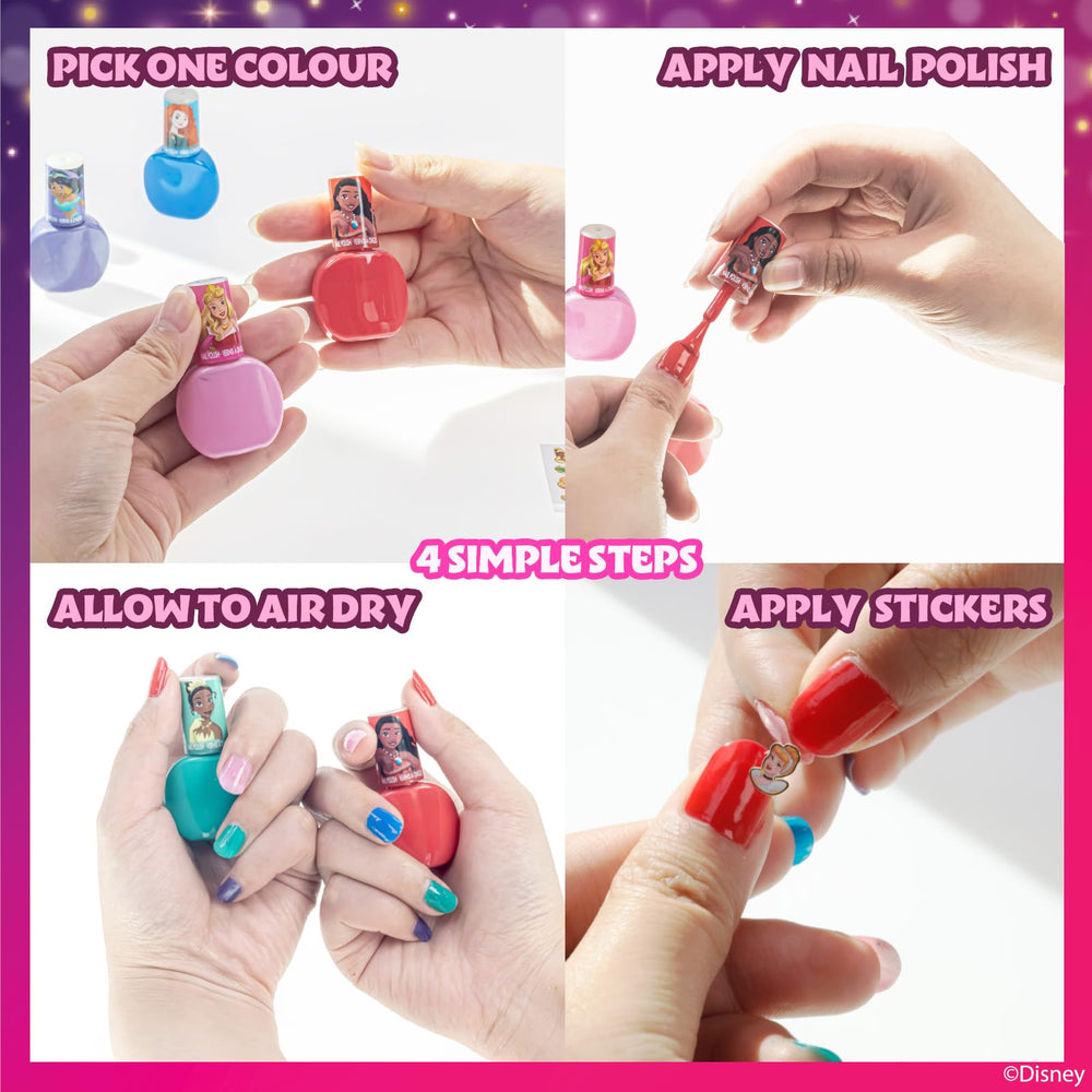 Townley Girl Disney Princess makeup kit open reveal playful palette and accessories