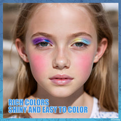 Included brushes help apply colors with smooth, kid-friendly control