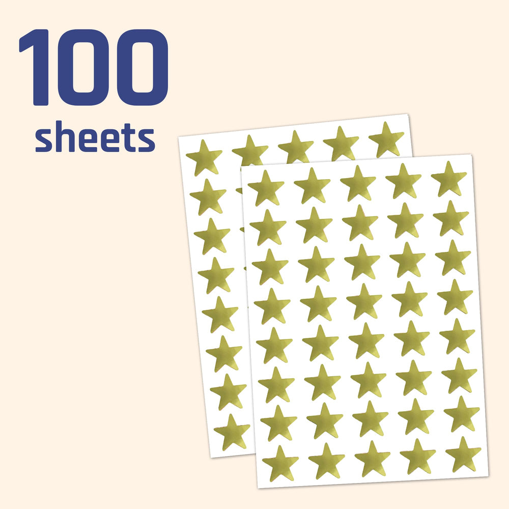 TownStix gold star stickers for cards and envelopes add festive detail.