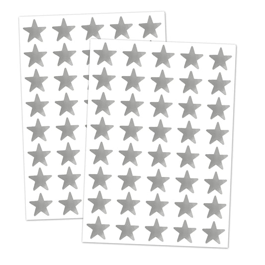 TownStix silver foil star stickers 1000-pack on paper for labeling