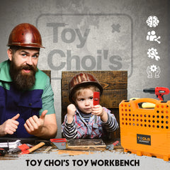 Toy Choi's tool bench features colorful parts to boost engagement.