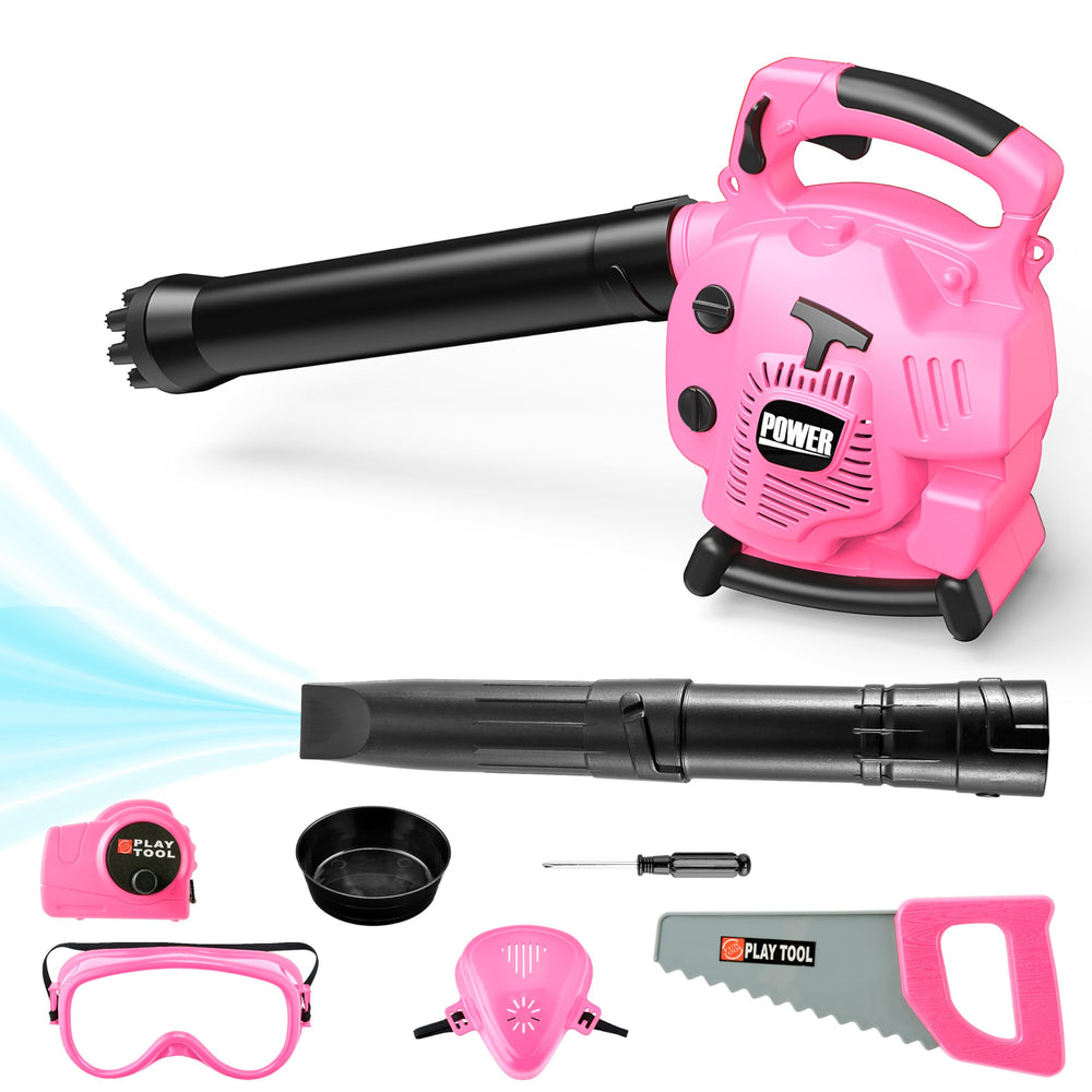 Toy Choi's Bubble Leaf Blower pink front view for outdoor play.