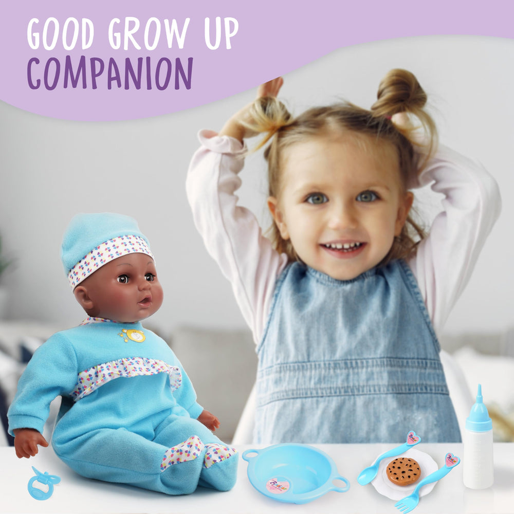 Toy Choi's blue doll encourages life skills through nurturing play