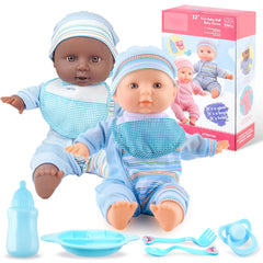 Toy Choi's twin baby dolls in 12inch set for cuddling and imaginative play