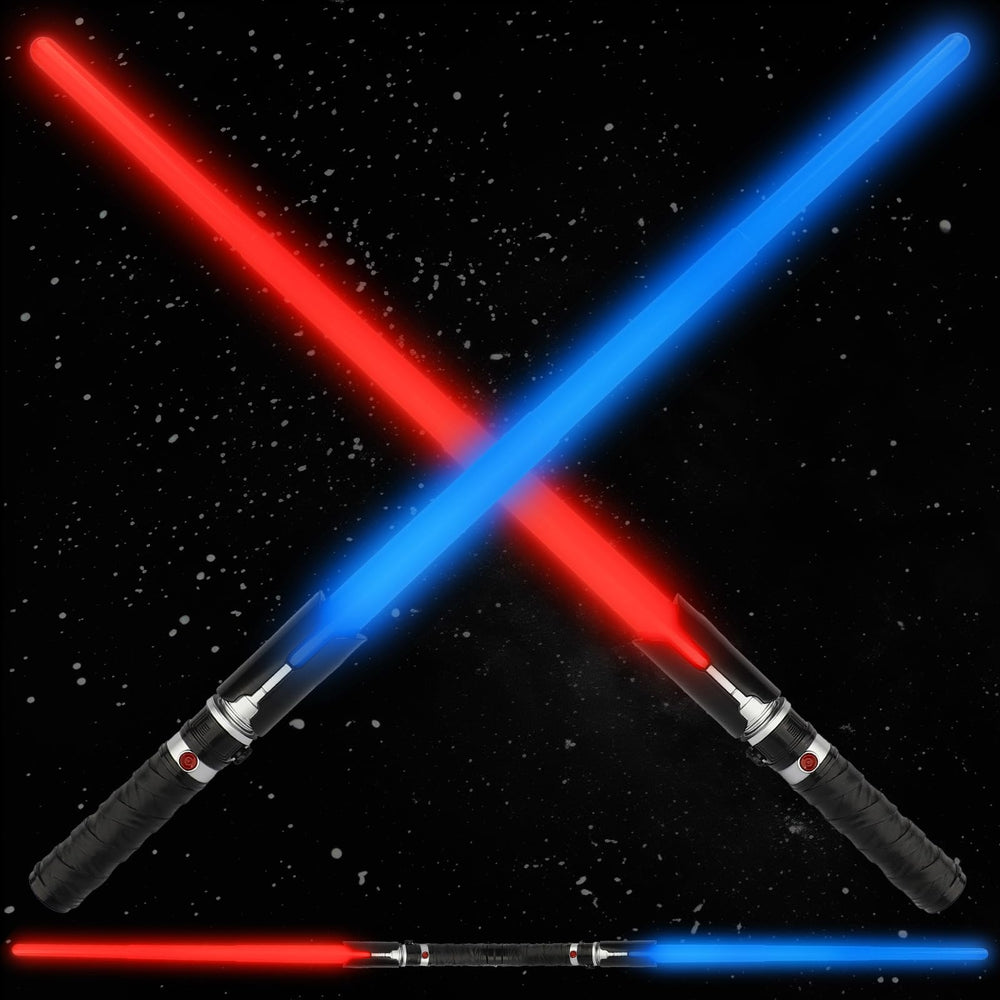 TOY Life 2-in-1 light up saber front view shows dual-color LEDs for action-packed play.