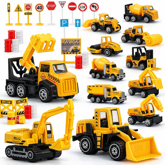 TOY Life 35 Pcs mini trucks for imaginative play and easy transport