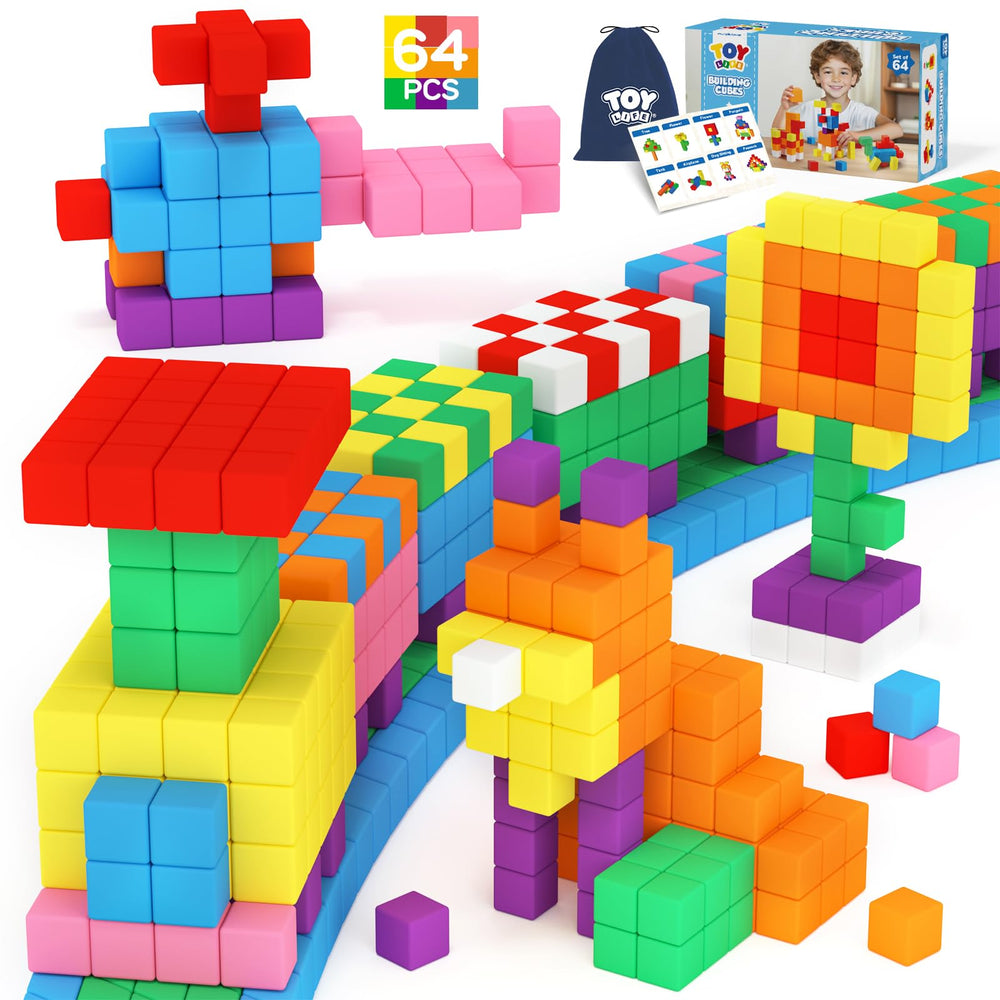 TOY Life 64-piece magnetic blocks set for creative 3D building