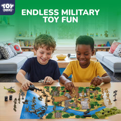 TOY Life Army Men Playset armored vehicles build strategic battle scenes.