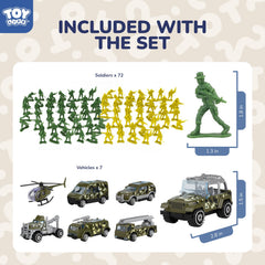 TOY Life diecast jeep features realism and sturdy construction for battles.