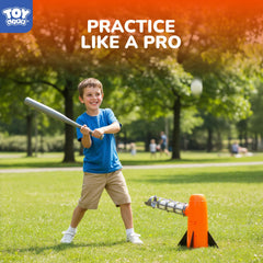 TOY Life pitching machine launcher close-up showing automatic ball feed for smooth sessions.