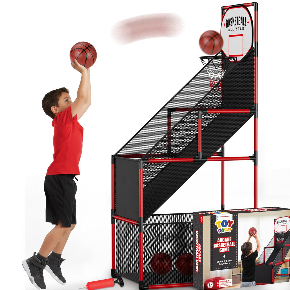 TOY Life basketball arcade hoop assembly for quick indoor play and practice.