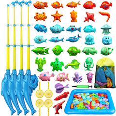 TOY Life magnetic fishing game four poles for group play.
