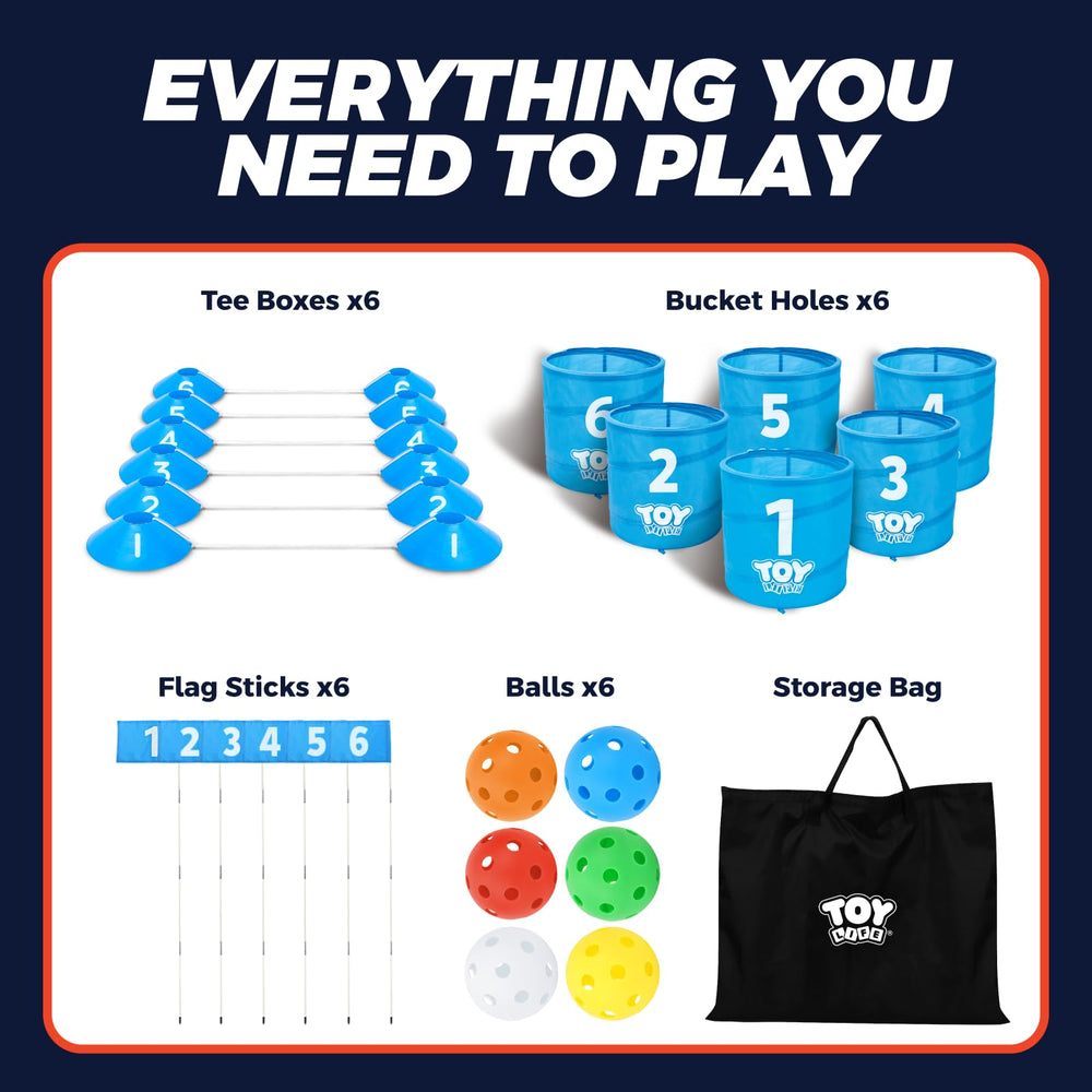 TOY Life Golf Game Set flag marks the target for easy alignment.