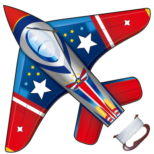 TOY Life fighter jet kite design for kids at the beach