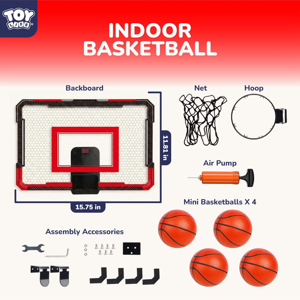 TOY Life mini-basketballs pack ready for immediate indoor play.