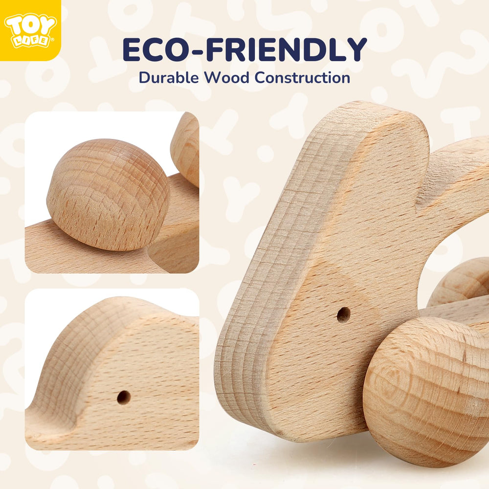 TOY Life baby gift wooden car, charming Montessori toy for crawlers.
