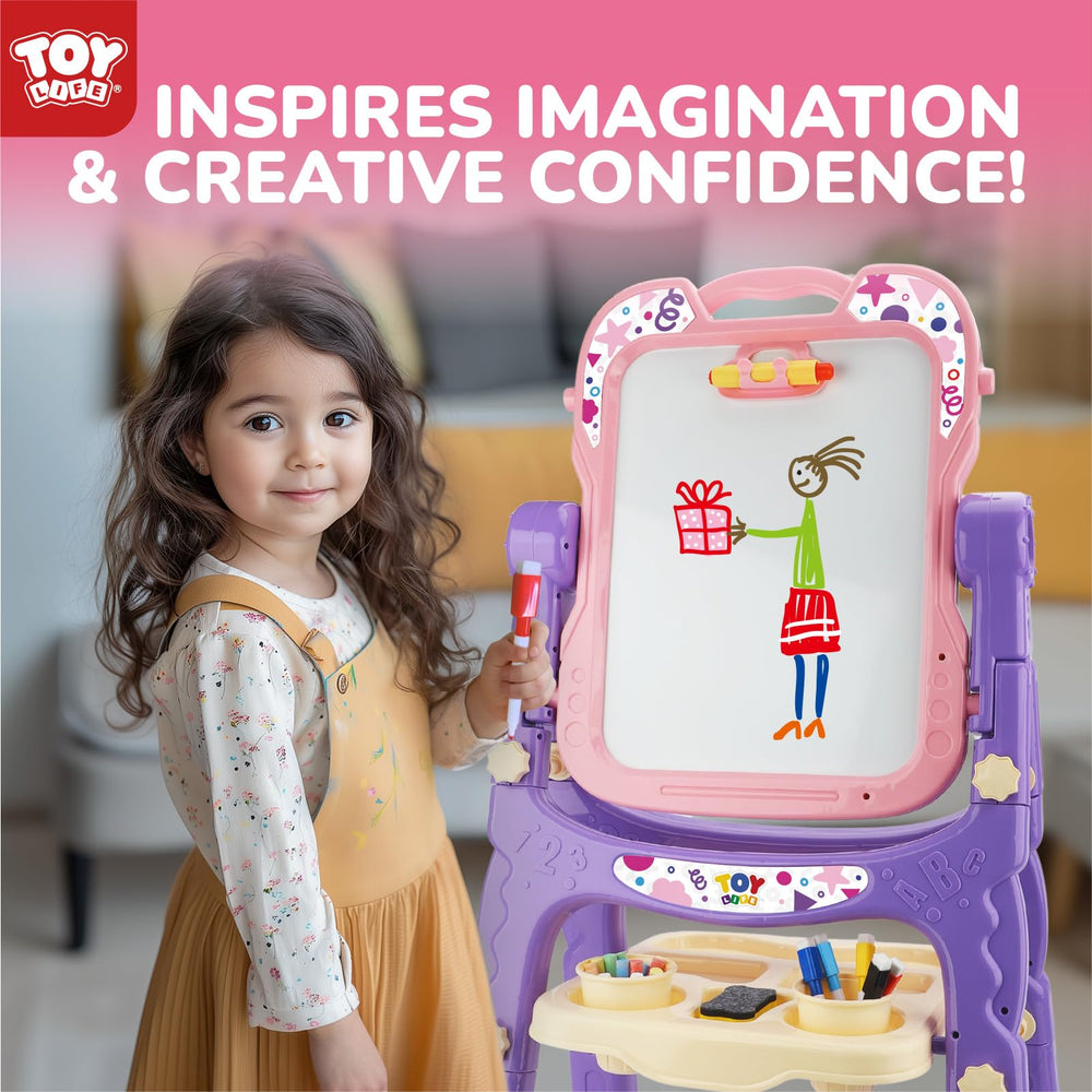 TOY Life pink double-sided board supports collaborative play