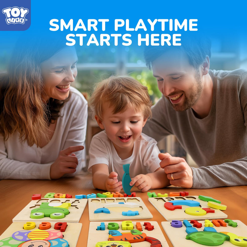 TOY Life alphabet letters puzzle: colors and shapes support early literacy and recognition