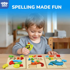 TOY Life wooden puzzle: smooth edges and non-toxic paint for safe play