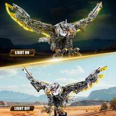 TOY PLAYER mechanical eagle body highlights a semi-mechanical frame for visual impact.