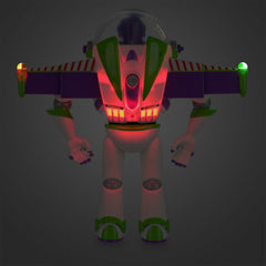Toy Story Buzz Lightyear figure helmet retract reveals an action-ready moment.