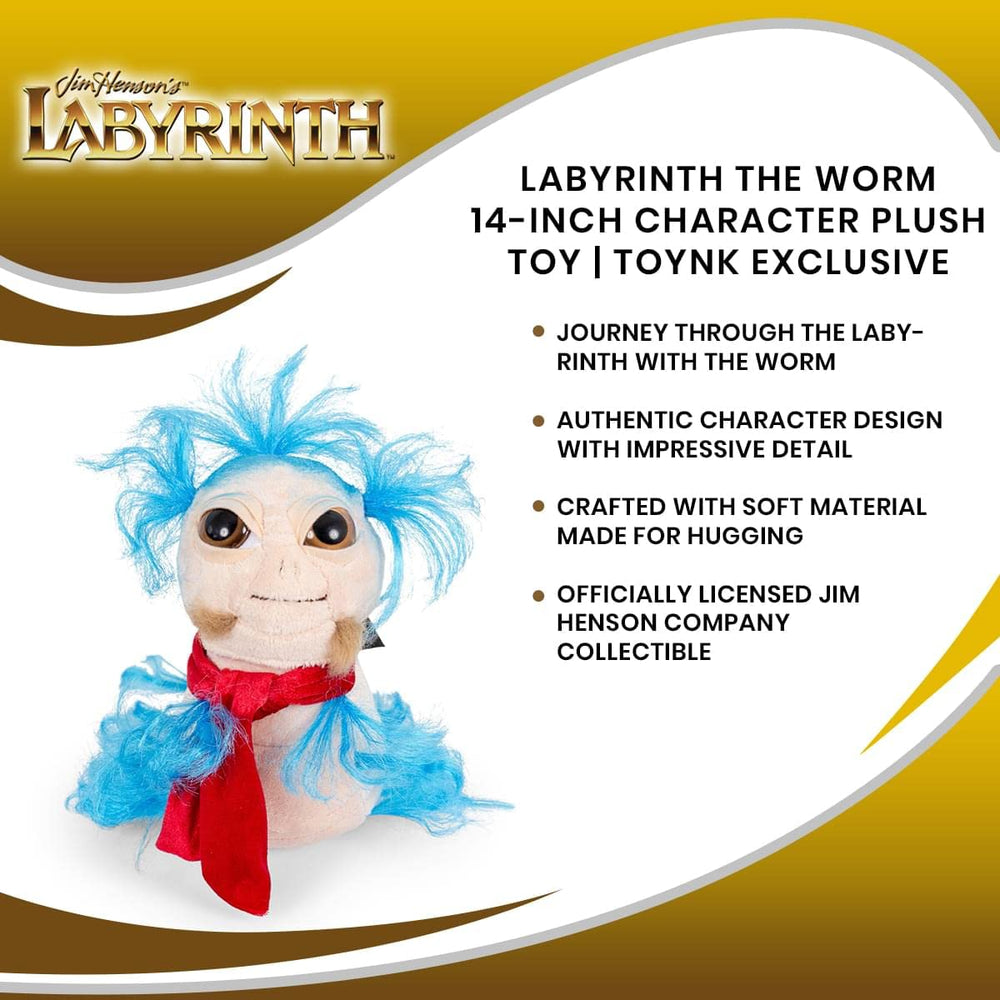 Toy Vault Labyrinth Worm plush, ideal gift for fans