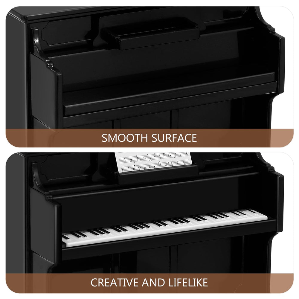 TOYANDONA black mini piano with music score enhances micro landscape settings.