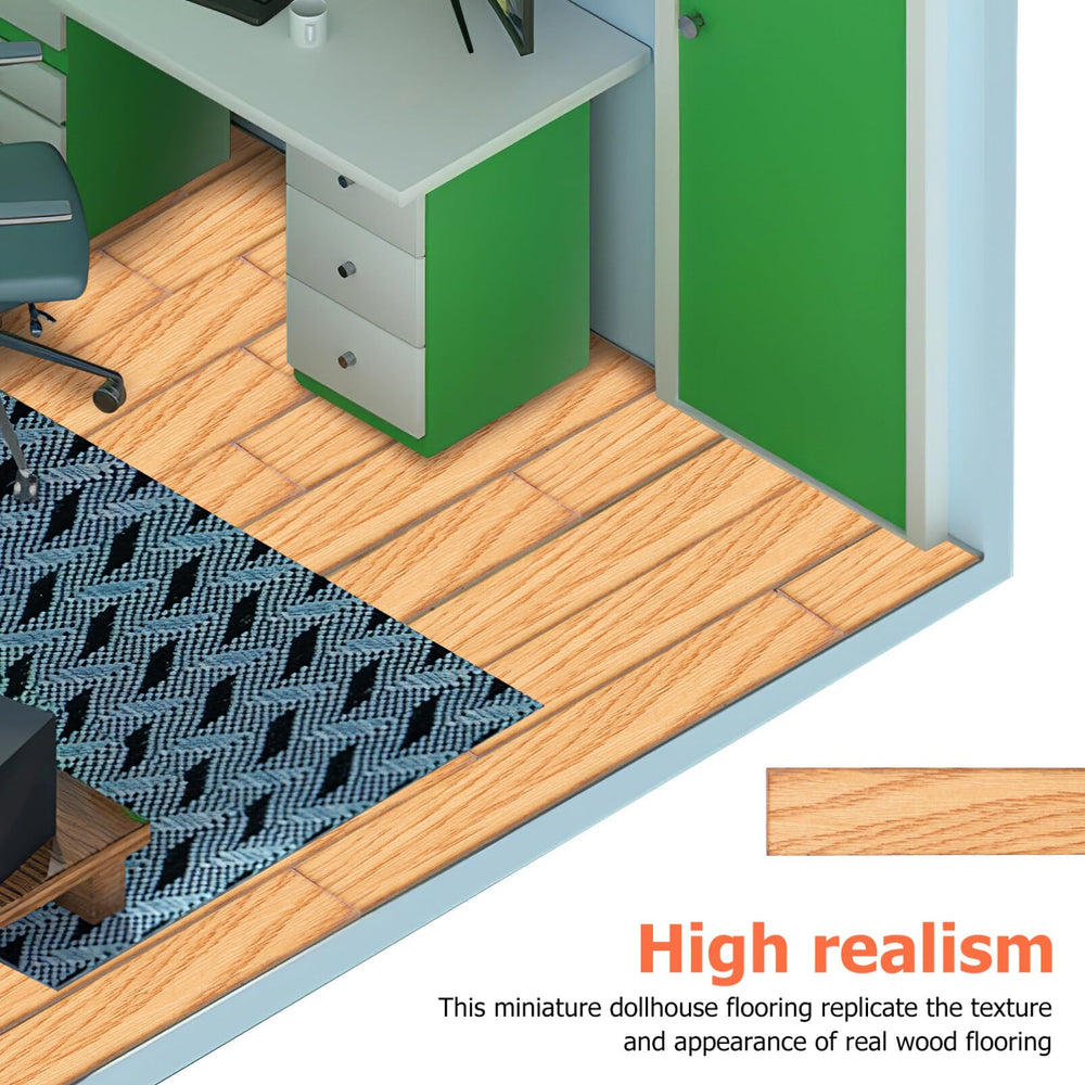 TOYANDONA adhesive-backed flooring for easy, clean dollhouse installation