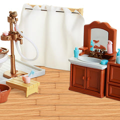TOYANDONA flexible planks fit different dollhouse layouts and corners