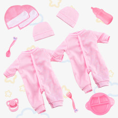 Toy Choi's twin dolls accessories set with bottle and pacifier for pretend care