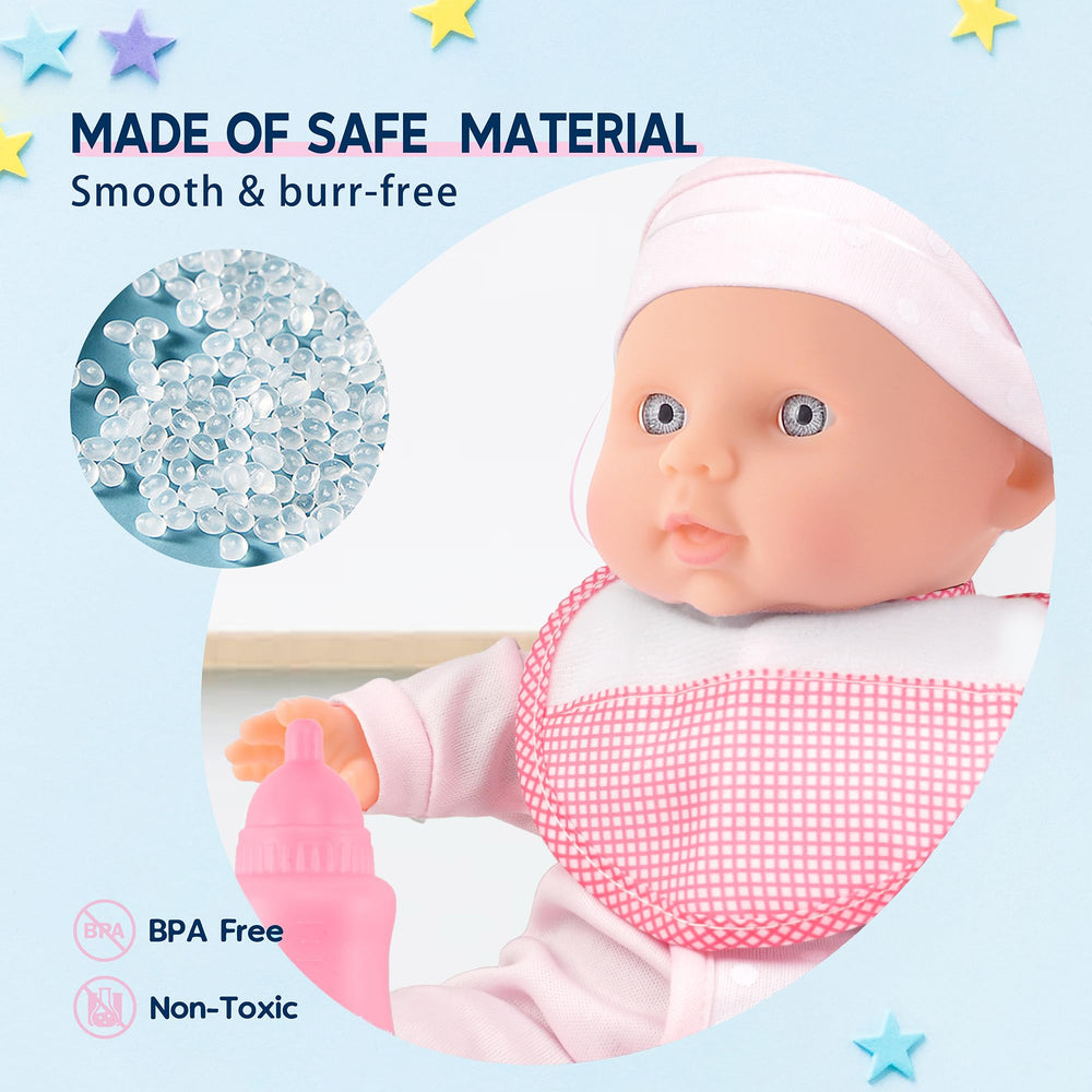 Toy Choi's twin baby dolls safety features with BPA-free materials for gentle play