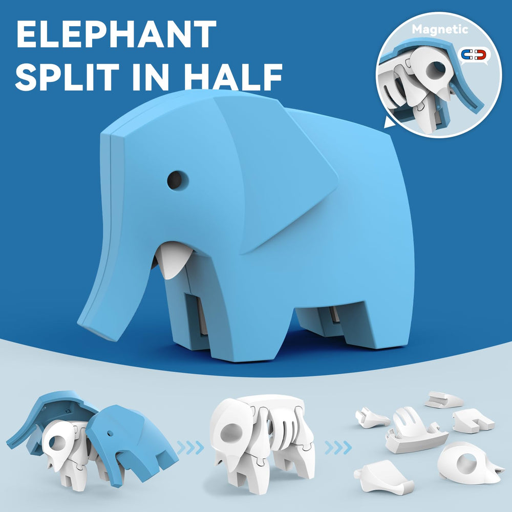 Toycost magnetic animal Elephant highlighting realistic design and motor exploration