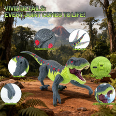 ToyFuntasy dinosaur with detachable limbs and tail for easy customization during play.