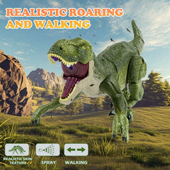 ToyFuntasy RC dinosaur roars with lifelike tail wag for pretend adventures.