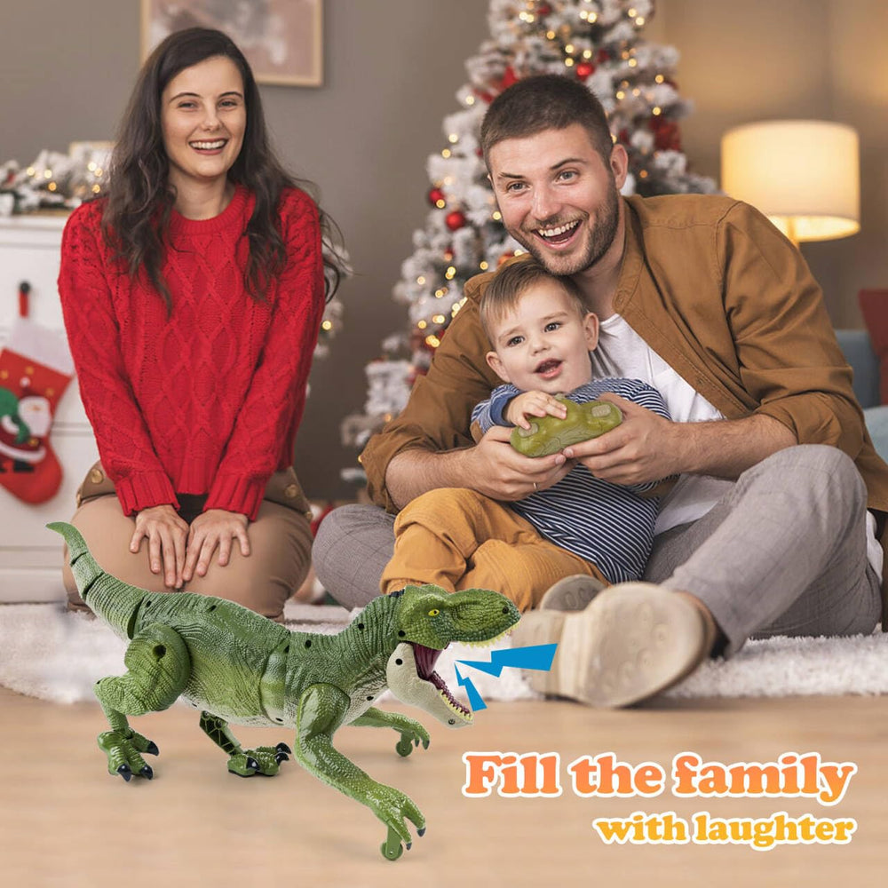 ToyFuntasy RC dinosaur back touch sensor for interactive play sessions.