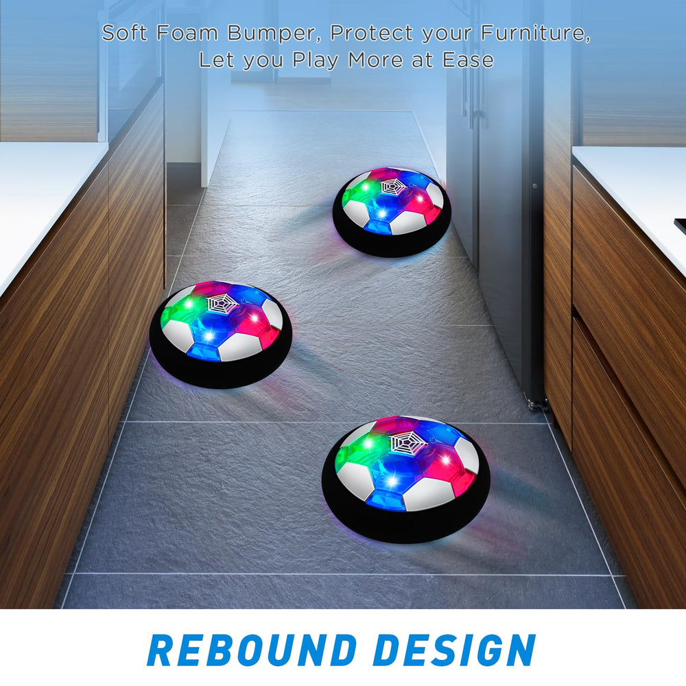 Toyk air cushion hover ball glides smoothly across floors for quick rebounds.