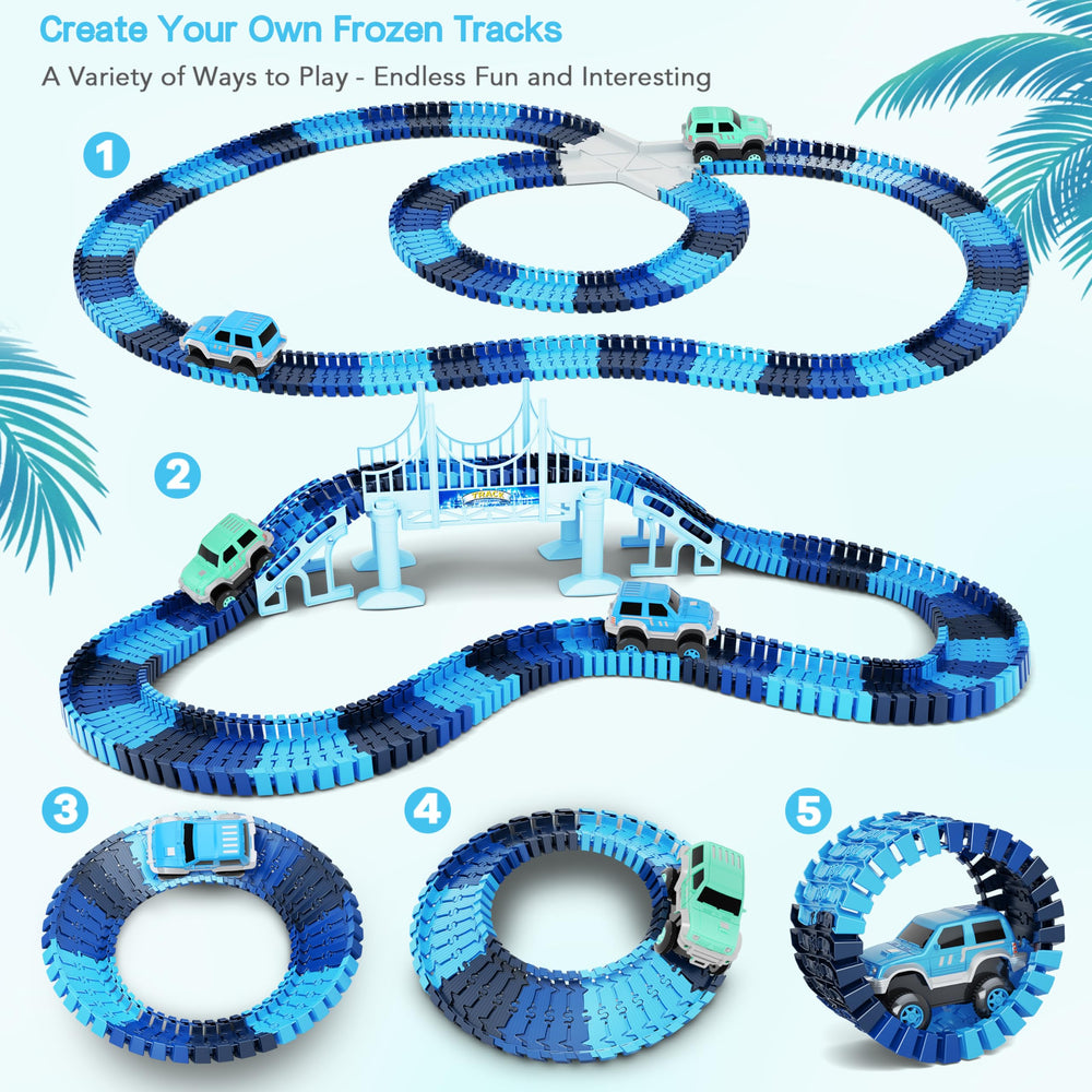 Toyk bridge-crossroad-piece enables varied routes for creative race ideas