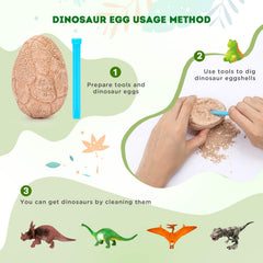 Toyk dinosaur knowledge cards describe each species for quick learning after discovery.