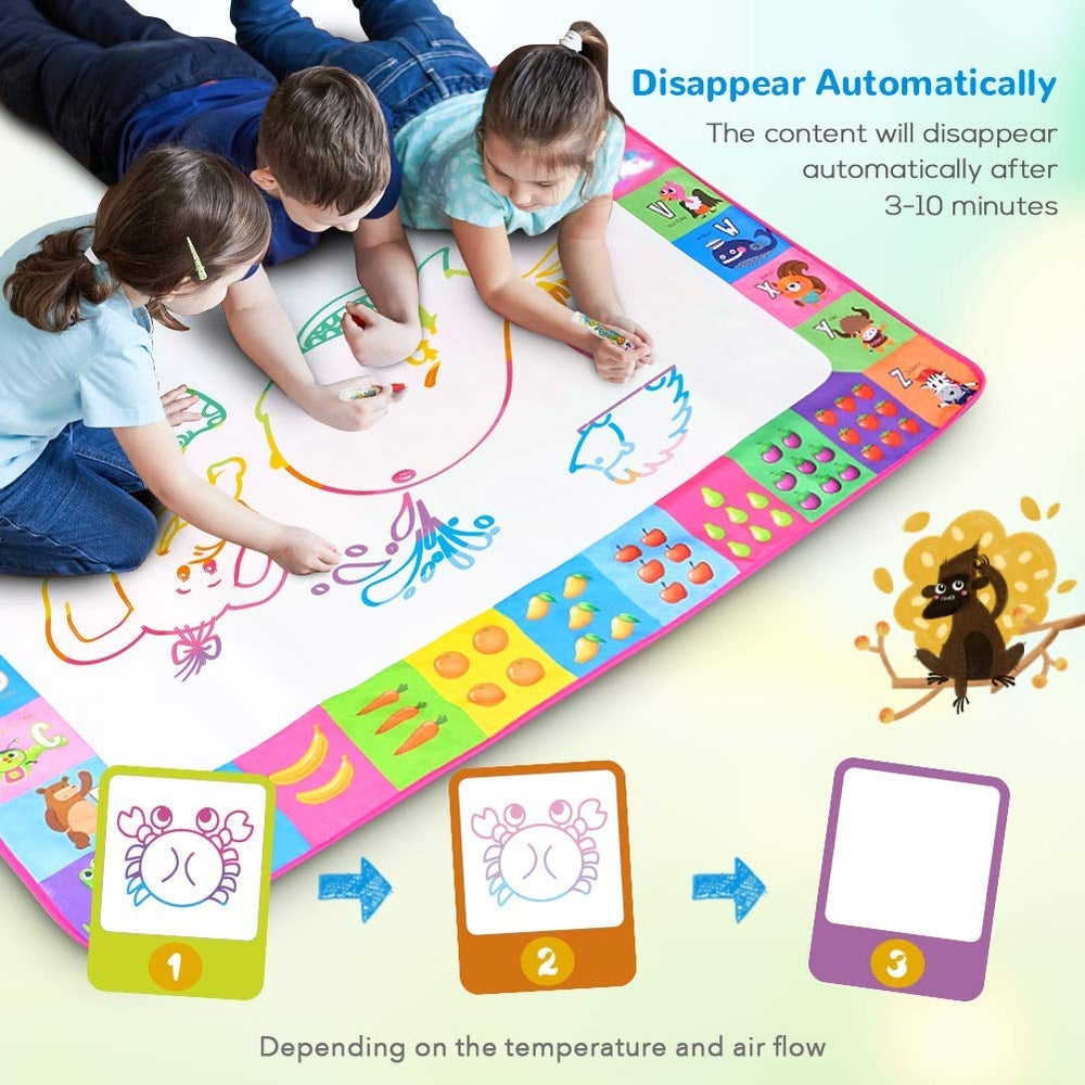 Toyk Water Doodle Mat pink drawing molds for guided shapes