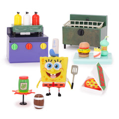 Toyland Teeny Krusty Krab barrel and Krabby Patty piece for service scenes.