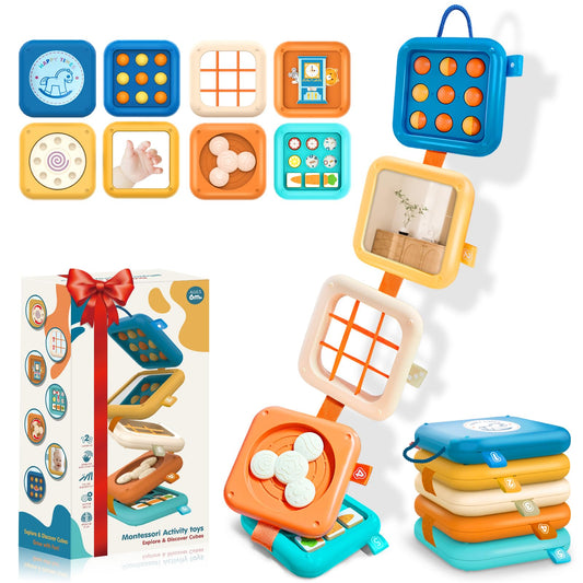 Toylfort Travel Busy Board with 7 activities for on-the-go toddlers, keeps little hands busy during flights.