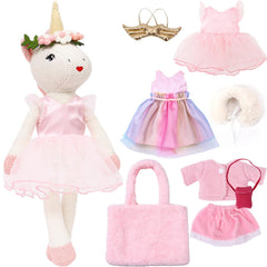 Toylink unicorn doll 19 inch with colorful dress for imaginative play
