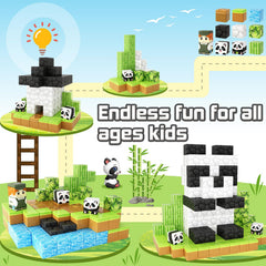 Gift-ready panda magnet set in colorful box with idea booklet
