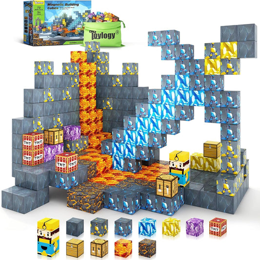 Toylogy Mine World Caverns magnetic blocks spark imagination and spatial skills.