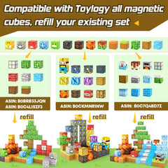 Toylogy mine magnet world dino figures for collaborative building fun