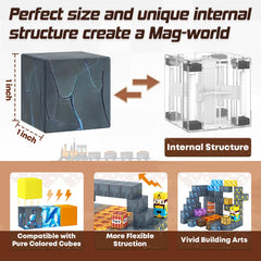 Toylogy STEM learning magnetic cubes encourage problem solving and spatial thinking.