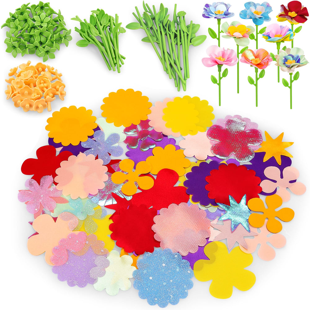 Toyly DIY Fabric Flower Bouquets cover art showing colorful pieces for creative play