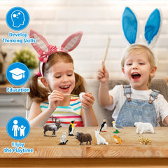 Toymany arctic hare figurine – compact size supports tabletop storytelling and cake toppers.