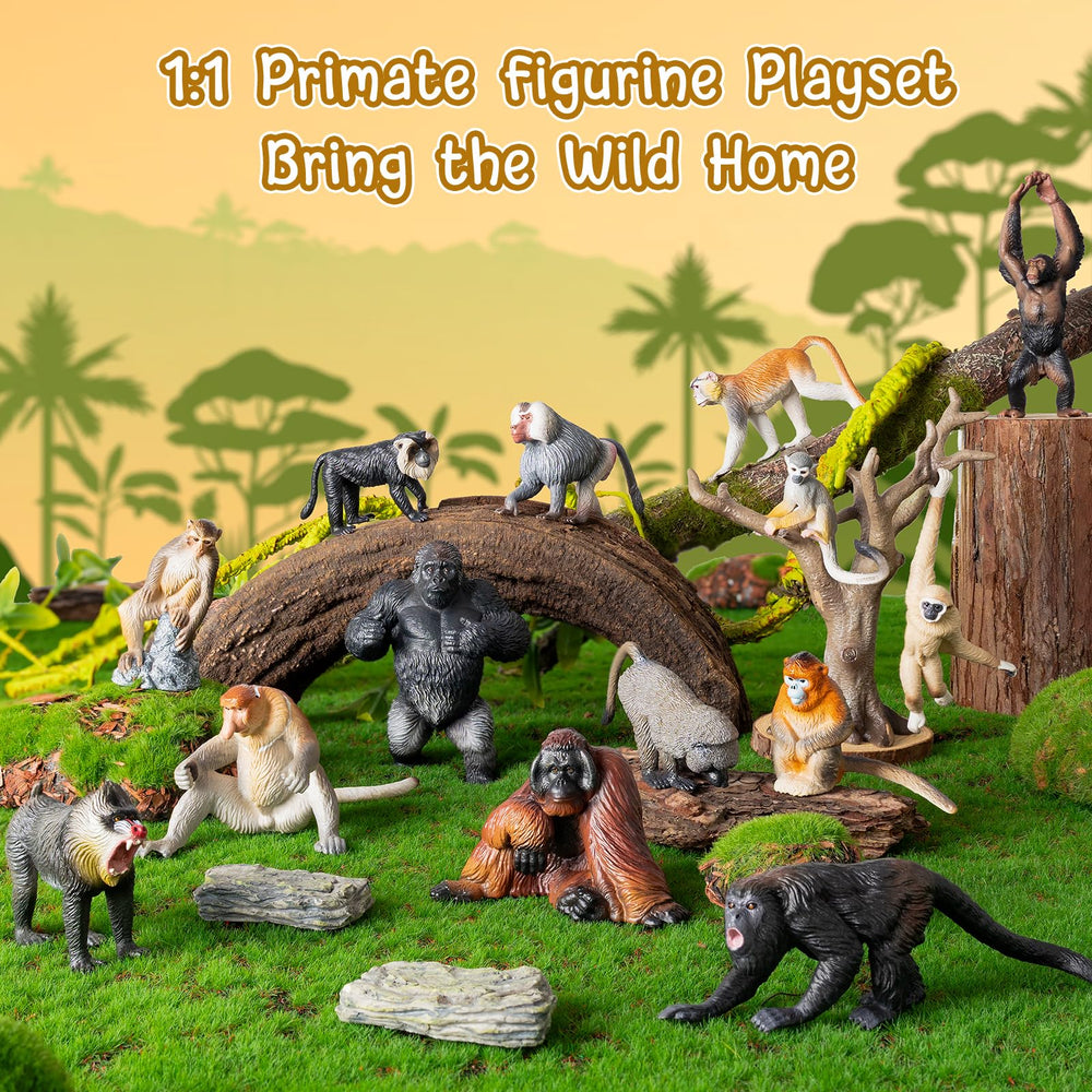 Toymany hamadryas baboon model for interactive learning and decor.