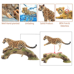 Toymany leopard cake toppers add a playful jungle touch.